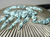 Native American Important New Lander Blue Turquoise Sterling Silver Scorpion Bolo Tie-Nativo Arts