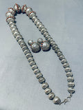 Best Native American Navajo 182 Gram Coral Sterling Silver Bead Necklace-Nativo Arts