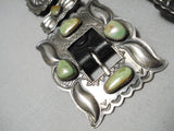 Important Vintage Native American Navajo Royston Turquoise Sterling Silver Concho Belt Old-Nativo Arts