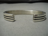 Important Vintage Navajo Stan Parker Sterling Silver Native American Bracelet-Nativo Arts