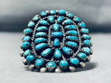 Important Vintage Native American Zuni Turquoise Cluster Sterling Silver Ring-Nativo Arts