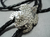 Exceptional Navajo Sterling Silver Horny Toad Bolo Native American-Nativo Arts