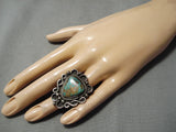 Marvelous Silver Works!! Vintage Native American Navajo Royston Turquoise Sterling Ring-Nativo Arts