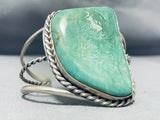 Terrific Native American Navajo Green Turquoise Sterling Silver Bracelet-Nativo Arts