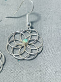 Sweet Native American Navajo Royston Turquoise Sterling Silver Earrings-Nativo Arts