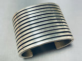 Heaviest Orville Tsinnie Vintage Native American Navajo All Sterling Silver Bracelet- 300 Grams!-Nativo Arts