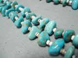 Marvelous Vintage Santo Domingo Royston Turquoise Necklace Native American Old-Nativo Arts