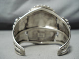Justin Wilson Vintage Native American Navajo Turquoise Sterling Silver Bracelet-Nativo Arts