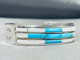 Drop Dead Gorgeous Vintage Native American Navajo Turquoise Sterling Silver Bracelet-Nativo Arts