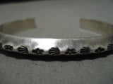 Amazing Vintage Navajo Deep Stampings Sterling Silver Native American Bracelet-Nativo Arts