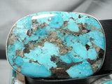 Huge Turquoise Slab Native American Navajo Sterling Silver Concho Belt-Nativo Arts