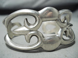 Fabulous Signed Vintage Navajo Native American Sterling Silver Cast Bracelet-Nativo Arts
