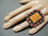 Amazing Navajo Spiny Oyster Sterling Silver Ring Native American-Nativo Arts