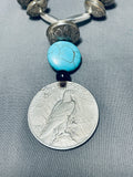 Hand Tooled Vintage Native American Navajo Sterling Silver Coin Necklace-Nativo Arts