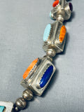 One Of The Best Ever Vintage Native American Navajo Turquoise Sterling Silver Necklace-Nativo Arts