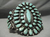 Museum Vintage Native American Navajo Carico Lake Turquoise Sterling Silver Bracelet-Nativo Arts