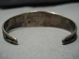 Native American Superior Vintage Duel Bead Turquoise Sterling Silver Bracelet Cuff Old-Nativo Arts