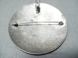 Rare Hopicrafts Vintage Hopi Native American Sterling Silver Necklace Pin-Nativo Arts