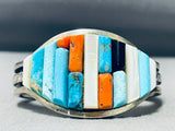 Native American Important Pete Sierra Charles Loloma Student Turquoise Sterling Silver Bracelet-Nativo Arts