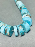 The Chunkiest Turquoise Heishi Vintage Native American Navajo Sterling Silver Necklace Old-Nativo Arts