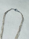 Tremendous Vintage Native American Navajo Wildhorse Turquoise Sterling Silver Necklace-Nativo Arts