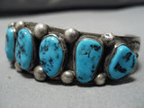 Important Vintage Native American Navajo Tom Moore Turquoise Sterling Silver Bracelet-Nativo Arts