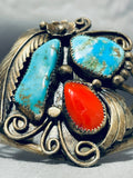 Huge Very Rare Eatser Blue Turquoise Vintage Native American Navajo Sterling Silver Bracelet-Nativo Arts