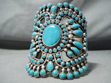 One Of The Best Native American Navajo Turquoise Sterling Silver Bracelet-Nativo Arts