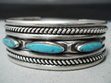 Outstanding Vintage Native American Navajo Royston Turquoise Sterling Silver Bracelet Old-Nativo Arts