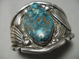 One Of The Biggest Vintage Native American Navajo Royston Turquoise Sterling Silver Bracelet Old-Nativo Arts