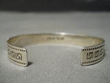 Very Rare!! Vintage Native American Navajo Squared Royston Turquoise Sterling Silver Bracelet-Nativo Arts