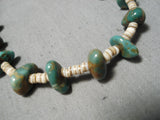 Native American Marvelous Vintage Santo Domingo Royston Turquoise & Heishi Necklace-Nativo Arts