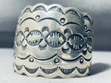 Heavy Gauge Sterling Silver Vintage Native American Navajo Sterling Silver Bracelet-Nativo Arts