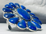 Most Incredible Native American Navajo Lapis Sterling Silver Bracelet-Nativo Arts