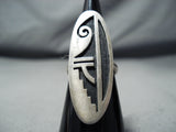 Expressive Vintage Hopi Sterling Silver Ring Native American Old-Nativo Arts