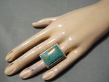 Tremendous Vintage Native American Navajo Royston Turquoise Sterling Silver Ring-Nativo Arts