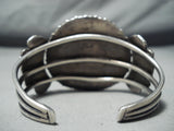 Huge Authentic Vintage Native American Navajo Blue Gem Turquoise Sterling Silver Bracelet-Nativo Arts