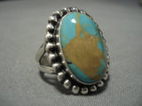 Native American Important Jeanette Dale Royston Turquoise Sterling Silver Ring-Nativo Arts
