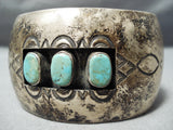 Incredible Huge Vintage Native American Navajo Royston Turquoise Sterling Silver Bracelet-Nativo Arts