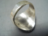 Tremendous Native American Navajo Kingman Turquoise Sterling Silver Ring-Nativo Arts