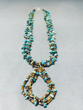 Native American Very Unique Vintage Santo Domingo Turquoise Shell Heishi Necklace Old-Nativo Arts