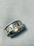 Awesome Vintage Native American Navajo Sterling Silver Storyteller Band Ring-Nativo Arts