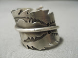 Incredible Navajo Sterling Silver Feather Ring Native American-Nativo Arts