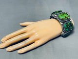 Best Vintage Native American Navajo Orvil Jack Mine Turquoise Sterling Silver Bracelet-Nativo Arts