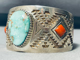 Important Mike Perry Vintage Native American Navajo Turquoise Sterling Silver Bracelet-Nativo Arts