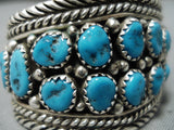 Rare Baby Bracelet Vintage Navajo Turquoise Sterling Silver Native American-Nativo Arts