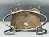 Native American Best Vintage Navajo Huge Museum Owl Turquoise Sterling Silver Bracelet-Nativo Arts