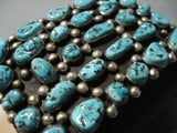 Big And Old!! Vintage Native American Navajo Turquoise Sterling Silver Ketoh Bracelet Old-Nativo Arts