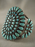 Big Big Big Big Big Vintage Navajo Turquoise Native American Jewelry Silver Bracelet Old-Nativo Arts