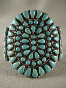 Big Big Big Big Big Vintage Navajo Turquoise Native American Jewelry Silver Bracelet Old-Nativo Arts